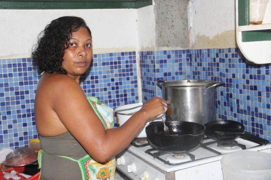 no fish, no dinner.....with fish big dinner! so ist Erwyne ihre Meinung, sie ist die Lady der Küche....