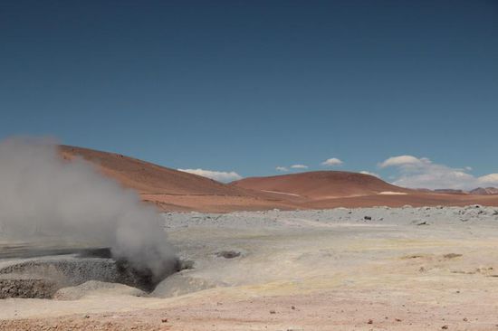 hier brodelt und zischt es auf 5000m Höhe, aber Wasser kommt nicht heraus....