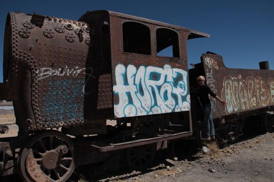 Eisenbahnmuseum in Uyuni...