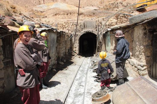Einer der Stolleneingänge am Berg "Cerro Rito", in den wir einsteigen.