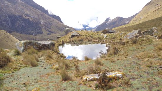 Bei der ersten kleinen Rast noch vor dem steilen Aufstieg