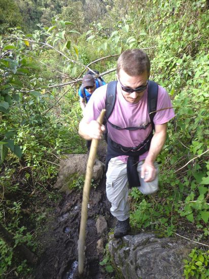 Kommt Leute! Bald geschafft... Pippo, im Hintergrund Jérémie