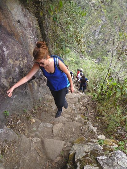 Jess beim Aufstieg...