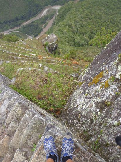 Das Bild gibt einem eine ungefähre Vorstellung, wie steil das da oben wirklich war 