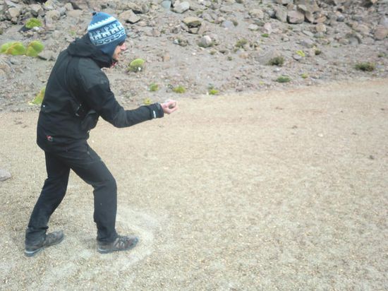 Jeremie beim "Naturboccia" 