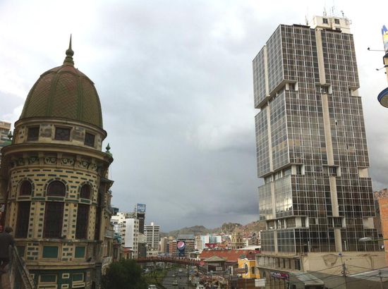 Mein einziges Foto von La Paz - nicht gerade ein Hit, aber hey, ich war da! 