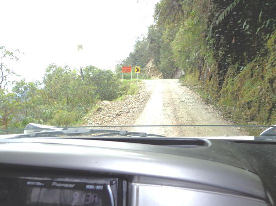 Auf der Horror-Fahrt von Mocoa nach Pasto - so gings ca. 4 Stunden den Berg rauf