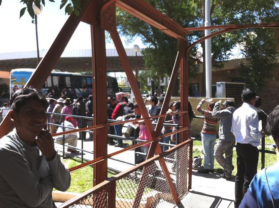 Viel Geduld gefragt beim Anstehen an der Grenze zu Argentinien