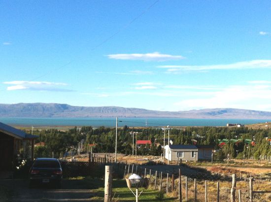 Als ich in El Calafate ankam war das Wetter noch bestens (Aussicht von meinem Hostel)