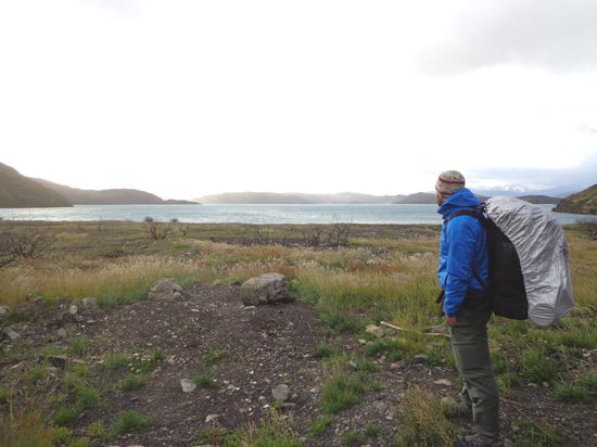 Am morgen des zweiten Tages - ziemlich anstrengend mit dem grossen Rucksack 