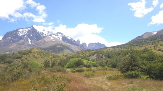 Das Ziel des heutigen Tages im Hintergrund: Torres del Paine