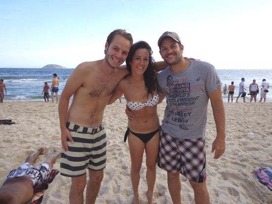 Jay, Sophie und ich am Strand Ipanema