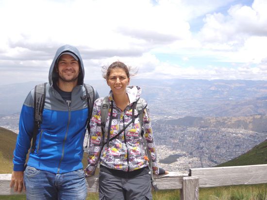 Yael und ich (war die Sonne weg, konnte es ganz schön kalt werden)