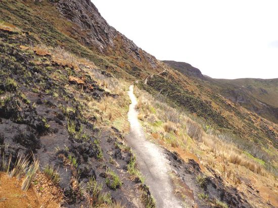 Auf der hinteren Seite des Berges