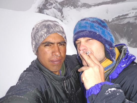 Jaime und ich, mit der wohl meist wohlverdientesten Zigarette meines Lebens 