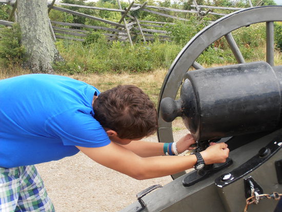 justieren der Kanone....