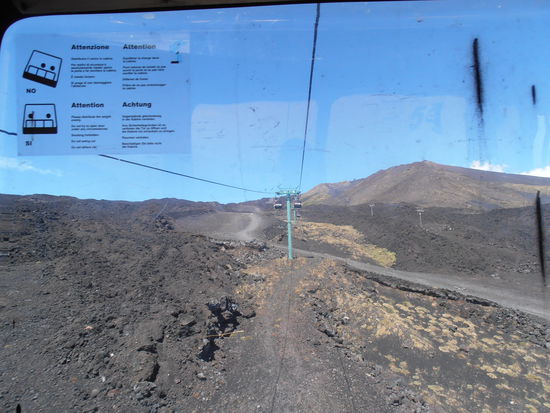 Mit der Gondel von der Mittelstation auf die Dreiviertelstation