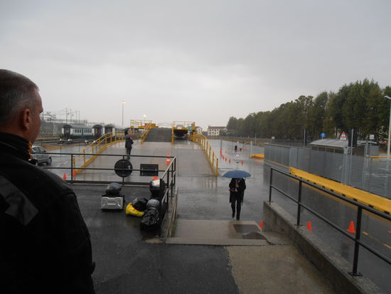 hier kann man sehen, wie es geschüttet hat.