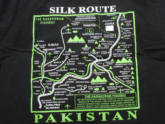 Meine Route auf einem T-Shirt