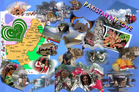 Pakistan-Collage, made by Annette