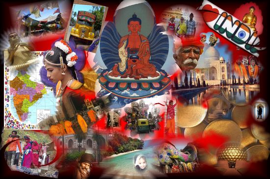 Neueste Creation aus dem Hause Annette: Eine Indien-Collage