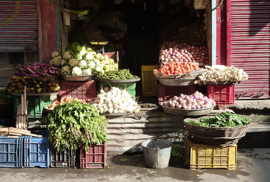 Ein großes Angebot an Gemüse