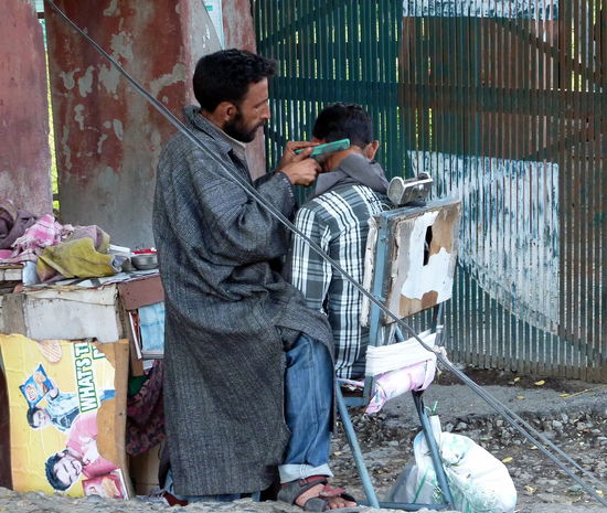 Friseur auf der Straße